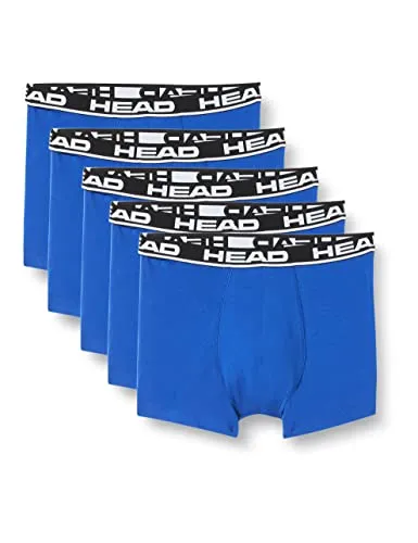 HEAD Herren Basic Boxers Boxer Shorts (5er Pack), Blau/Schwarz, XL