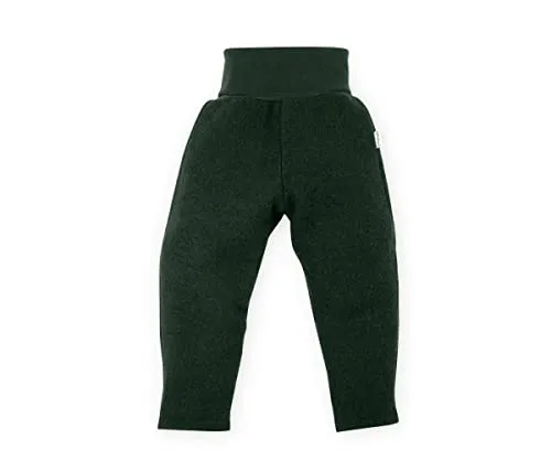 Ehrenkind® Walkhose aus Bio-Wolle & Bio-Baumwolle | Baby Hose | Waldgrün 74/80 - KUSCHELIG & WARM - Diese vielseitige Babyhose aus 80% Bio-Schurwolle und 20% Bio-Baumwolle bietet optimalen Schutz bei kühlem Wetter. Der elastische Umschlagbund sorgt für einfachen Sitz und viel Bewegungsfreiheit.