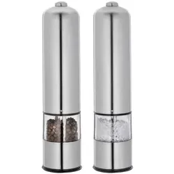 Cilio Elektrische Gewürzmühle aus Edelstahl, 23 cm - Küchenhelfer mit Beleuchtung, Sichtfenster und einstellbarer Mahlstärke für perfekte Gewürzportionierung.