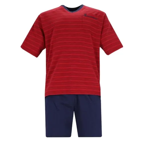 Hajo - Klima Light - Schlafanzug (50 Rot)