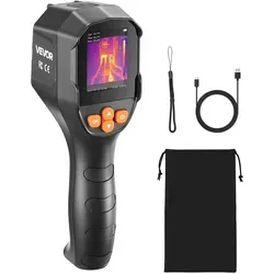 VEVOR Wärmebildkamera, TISR Superauflösung 240x180, handheld Thermokamera mit 2 MP visueller Kamera, 96x96 IR-Auflösung, 25 Hz Bildwiederholfrequenz, -20 -550 °C, 4 Bildmodi & 6 Farbpaletten