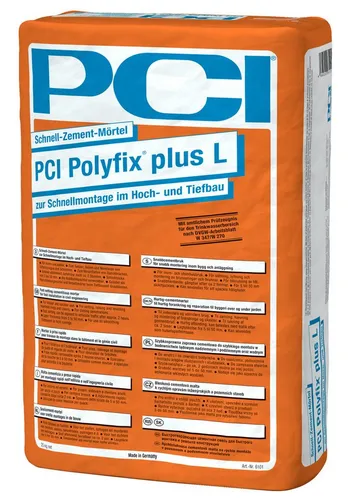 25kg PCI Polyfix plus L Hohlkehlenspachtel - Hochwertiger Zement-Mörtel für Schnellmontage, ideal für präzise und saubere Hohlkehlen in Bauprojekten. Perfekt für Profis und Heimwerker!