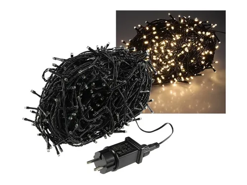 LED Lichterkette Aussen 60 Meter mit 600 LEDs - Weihnachtsbeleuchtung, spritzwassergeschützt und ideal für stimmungsvolle Außenbeleuchtung bei Festen und Feiern.