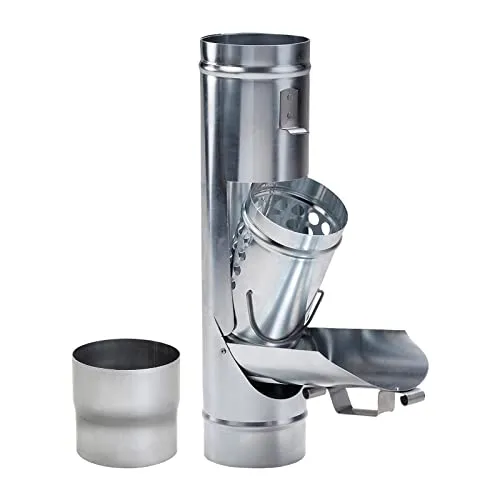 FLORANTIA Laubsammler Zink mit Korb DN 76 inkl. Adapter Regenwasserfilter Laubabscheider für Blechfallrohre. Verhindert das Zusetzen und Verstopfen von Fallrohren durch Grobschmutzsieb