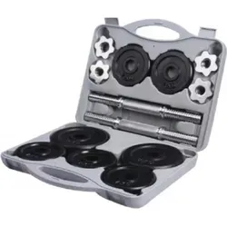 Sport 2000 Deutschland GmbH Hantelset 15Kg schwarz/silber - - Grau