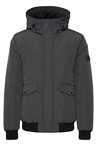 Indicode Donell Herren Winterjacke XXL in Pewter - Funktionsjacke mit warmem Futter, hochabschließender Kapuze und nachhaltiger Produktion. Ideal für kalte Tage und umweltbewusste Modebewusste.