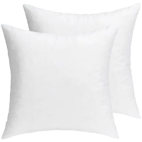 Selfitex 2er Set 60x60 cm Kissenfüllung, Kopfkissen, waschbar bis 60 °C, Füllung aus Soften Polyurethan-Sticks, als Sofa- und Dekokissen, formstabil und komfortabel, Innenkissen für Bett und Couch