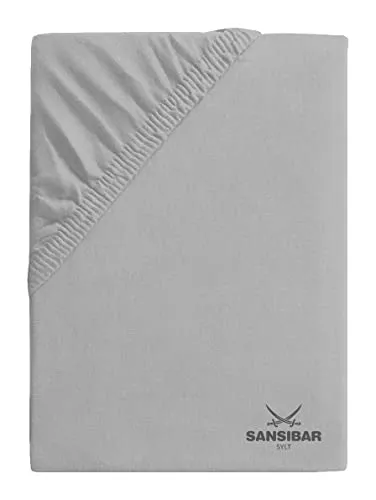 Spannbettlaken SANSIBAR Jersey 100x200 cm in grau von Sansibar