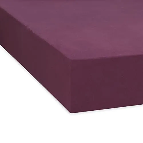 TRAUMSCHLAF Spannbettlaken 120x200 cm Beere - Kuscheliges Feinbiber Spannbettlaken aus 100% Baumwolle, temperaturausgleichend und bügelfrei, ideal für warme Nächte im Winter. Perfekter Halt durch Rundumgummi!