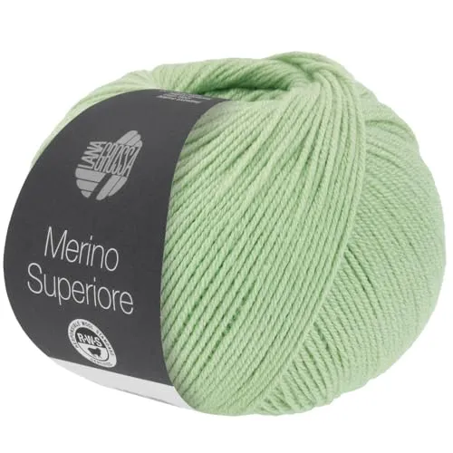 LANA GROSSA Merino Superiore | Pure, extrafeine Merinowolle waschmaschinenfest und filzfrei | Handstrickgarn aus 100% Schurwolle (Merino extrafein) | 50g Wolle zum Stricken & Häkeln | 180m Garn FB 49