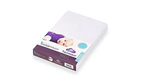 Produktbild Träumeland TT04001 Spannbetttuch Tencel, weiß, 40 x 90 cm,Weiß