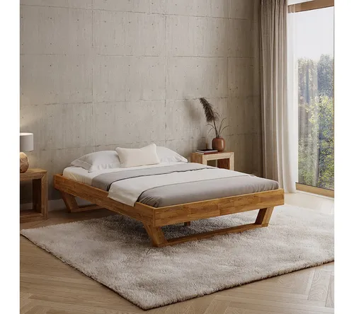 skølm Massivholzbett Nornir aus Eiche in braun von skølm