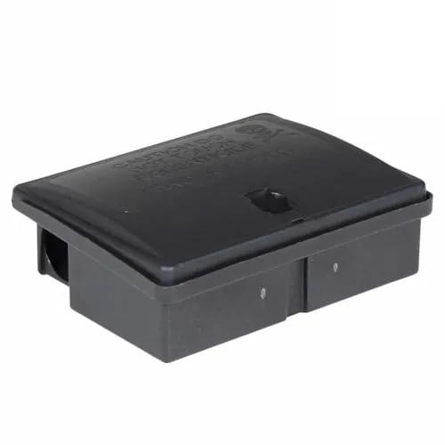 vidaXL Mausefallen 5 STK. Schwarz 13x10x4 cm, Rattenbox, Köderstation, Mäuseköder, Köderbox, Nagerköderstation, Rattenköderstation, Rattenköderbox