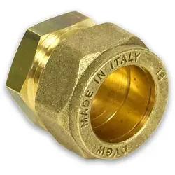 Messing-Klemmverschraubung für Kupferrohre Verschlussstück, verschiedene Varianten (Ausführung: 22 mm)