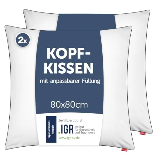 Blumtal Kopfkissen 80x80 cm 2er Set