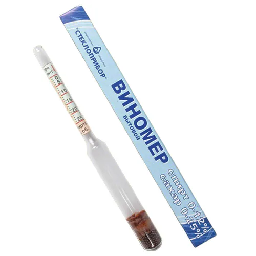 Weinmeter Vinometer Alkoholmessgerät - Präzises Weinmessgerät aus Glas zur Bestimmung von Alkohol- und Zuckergehalt für Weinliebhaber und Winzer.