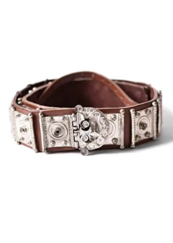 Battle Merchant Römischer Ledergürtel Tekija Balteus - Ritter-Kostüme, authentisches Replik eines römischen Balteus aus der Flavierzeit, aus hochwertigem Rindsleder mit verzinnten Messingbeschlägen, ideal für historische Nachstellungen.