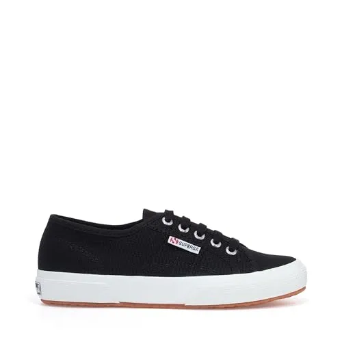 Superga Unisex 2750 COTU Classic Sneaker, Schwarz F83, 42 EU - Damen-Sneaker aus atmungsaktiver Baumwolle mit vulkanisierter Gummisohle, ideal für jeden Anlass und bequem den ganzen Tag tragen.
