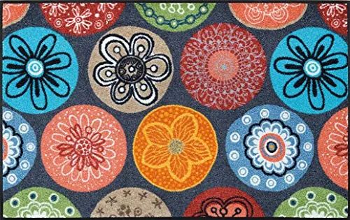 wash+dry Fußmatte Coralis 75x120cm - Teppiche Gegend: Waschbare Fußmatte mit rutschfestem Nitrilgummirücken, ideal für Allergiker und Tierbesitzer, made in Europe - 5 Jahre Garantie!