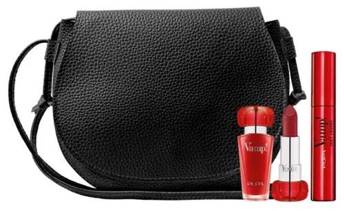 Pupa Kit Vamp! Sexy Lash + Vamp! Lipstick - Make-up-Set von Pupa Milano mit Lippenstift und Mascara für ein harmonisches Augen- und Lippen-Make-up. Der cremige Lippenstift in intensivem Rot und die Mascara für voluminöse Wimpern sind ideal für verschiedene Looks.