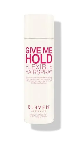ELEVEN AUSTRALIA Give Me Hold Flexible Hairspray - Haarspray für flexibles Styling, ideal für Formgebung und Finish ohne Beschweren. Erneut auftragen für starken Halt oder ausbürsten für einen lockeren Look.