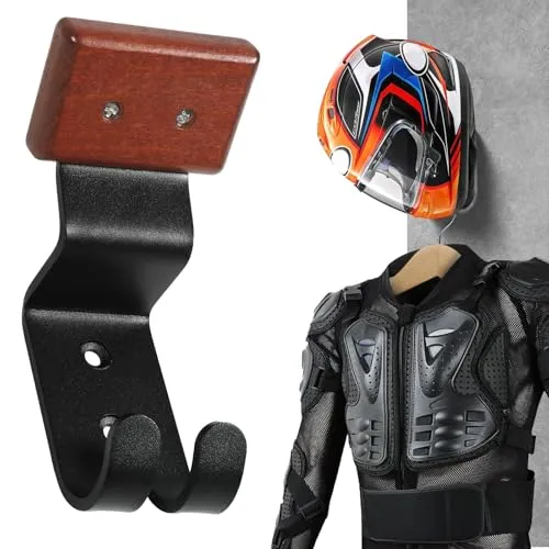 motofans Halterung für Motorradhelm, Ablage mit Haken zum Aufhängen von Motorradhelm und Motorradjacke