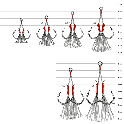 VMC 7117AH Light Jigging Assist Hook - Zusatzhaken, Größe / Tragkraft / Packungsinhalt:Gr. 4/0 / 200lb / 2 Stück