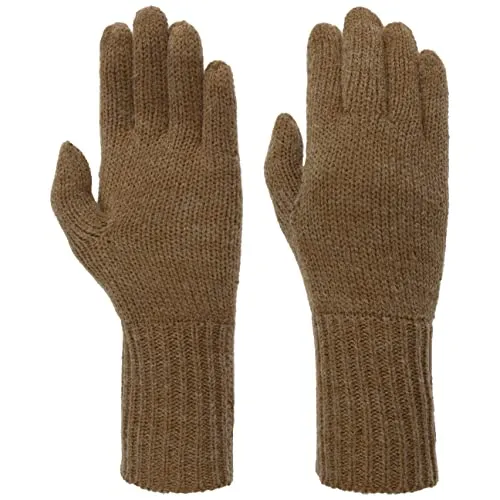 Seeberger Feinstrick Fingerhandschuhe Strickhandschuhe Damenhandschuhe Damen - Winter Herbst-Winter - One Size hellbraun