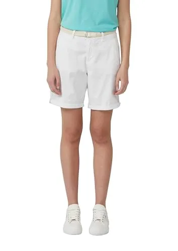 s.Oliver Herren Shorts mit geflochtenem Gürtel in weiß von s.Oliver