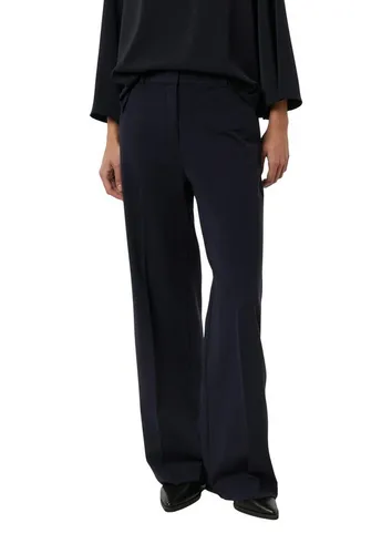 comma Bundfaltenhose blau 46 mit Viskose und Stretch - Modische Bundfaltenhose in Navy mit atmungsaktivem Stretchmaterial. Perfekt für den Alltag, bietet Komfort und Bewegungsfreiheit bei jedem Schritt.