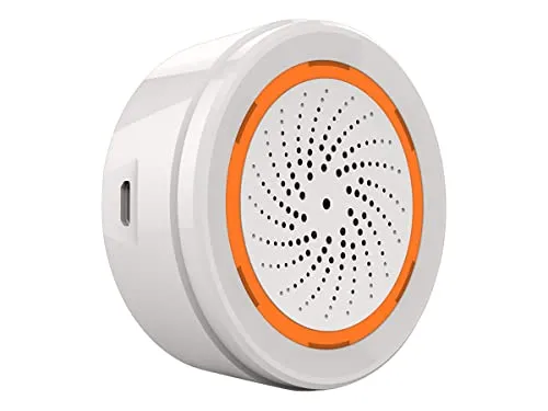 ZigBee Alarmsirene, maximaler Klang 90 dB, doppelte Stromversorgung, einstellbare Klangzeit, Anti-Diebstahl-System ZigBee