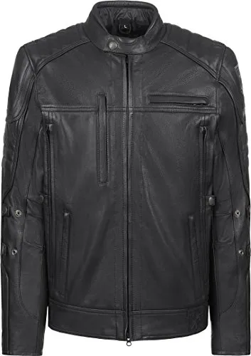 John Doe Technical Motorrad Lederjacke Schwarz 2XL - Motorradjacke in Größe 2XL, belüftet und wasserabweisend, ideal für alle Jahreszeiten mit hochwertigen Protektoren für optimalen Schutz.