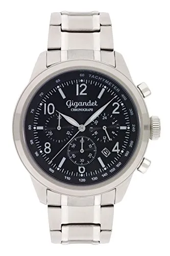 Gigandet Herren Uhr Chronograph Quarz G25-001 - Armbanduhren für Herren mit präzisem Citizen Chronographenwerk, wasserdicht bis 100m und robustem Edelstahlgehäuse für Langlebigkeit.
