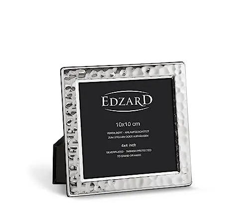EDZARD Bilderrahmen Pavia, für 10x10 cm Foto in silber von Edzard