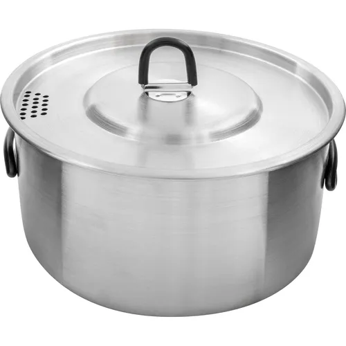Tatonka Kettle II 1,6L - Edelstahl-Kochtopf - Kochtopf für Outdoor-Küche, mit praktischen Abgießlöchern und Volumenskalierung für präzise Zubereitung. Aus rostfreiem 18/8 Edelstahl, unzerbrechlich und leicht zu reinigen.