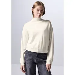 STREET ONE STUDIO Strickpullover mit Elastiksaum - Modischer Cropped-Strickpullover für Damen mit Turtleneck und elastischem Saum für optimale Passform. Ideal für winterliche Looks und aus einem soften Viskosemix gefertigt.