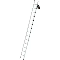 PROREGAL Sprossen-Anlegeleiter 14 Sprossen | Made in Germany - Leitern aus hochwertigem Aluminium mit einer Arbeitshöhe von 4,9m und einer Traglast von 150kg. Ideal für sicheres Arbeiten in der Höhe.