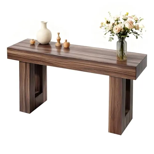 VEVOR Konsolentisch Sofatisch (160 x 35 x 85 cm/L x B x H) schmaler rechteckiger Eingangstisch aus Spanplatte für Flur Schlafzimmer Wohnzimmer Foyer, Flurtisch Beistelltisch Braun