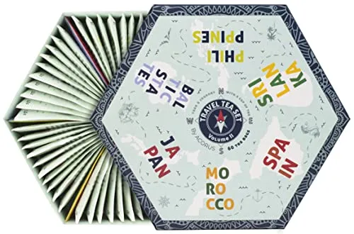 ACORUS | Reise Tee Set vol. II – 6 Geschmacksrichtungen aus verschiedenen Reisezielen | Entdecken Sie die Welt bei einer Tasse Tee | Tee Geschenkset | Teebox mit 60 Teebeutel