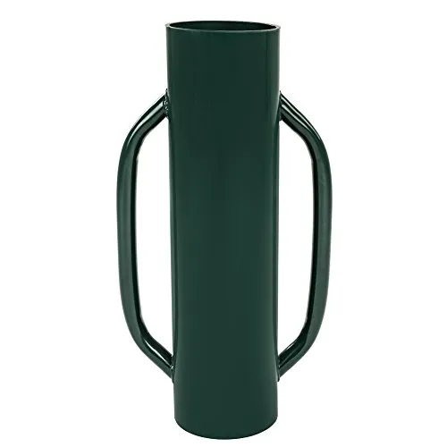 ESTEXO Handramme Stahl Pfahlramme 60 cm - Robuste Handramme mit zwei Handgriffen für optimale Führung, ideal für Zaunbau und Gartenarbeiten. Material: Stahl, grün lackiert, verstärkte Wand und Gewicht von 13 kg für hohe Stabilität.