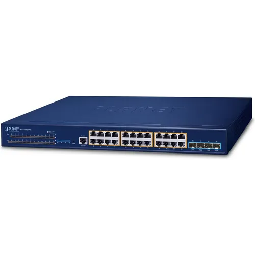 PLANET L3 24*GE PoE+ 4*10G SFP+ Managed Switch in blau von Planet