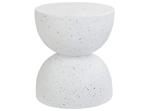Caoria Beistelltisch Beton und Glasfaser in Terrazzo Optik - Moderner Beistelltisch in Terrazzo Optik, ideal für Innen- und Außenbereich. Robuste Materialien garantieren Langlebigkeit und Stabilität.