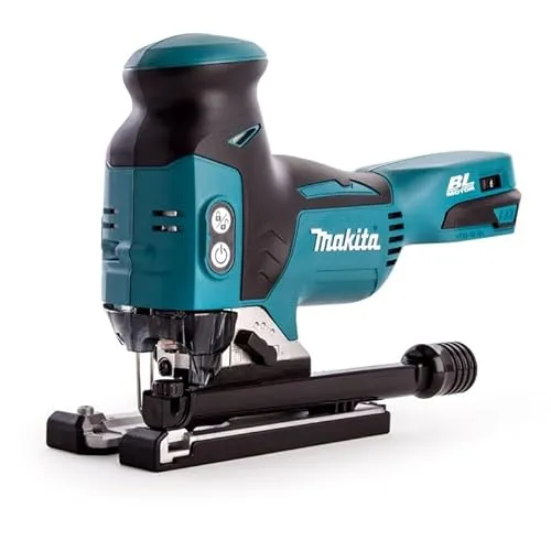 Makita Akku-Stichsäge DJV181Z - Kraftvolle Akku-Pendelhubstichsäge für präzise Schnitte in Holz und Metall. Mit bürstenlosem Motor und werkzeuglosem Sägeblattwechsel für effizientes Arbeiten. Teil des Makita LXT 18 V Systems, ideal für Profis und Heimwerker.