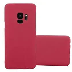 Cadorabo Schutzhülle für Samsung Galaxy S9 Hülle in Rot Etui Hard Case Handyhülle Cover