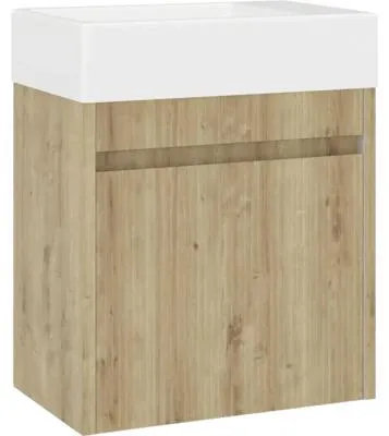 form&style Badmöbelset Avellino BxHxT 45 x 54 x 28 cm Frontfarbe eiche mit Waschtisch Keramik