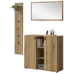 Garderobenkombination   , holzfarben , Maße (cm): B: 157 H: 192