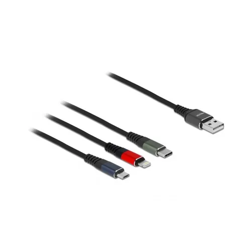 Delock USB Ladekabel 3 in 1 für LightningÖ / Micro USB / USB Type-CÖ 1 m