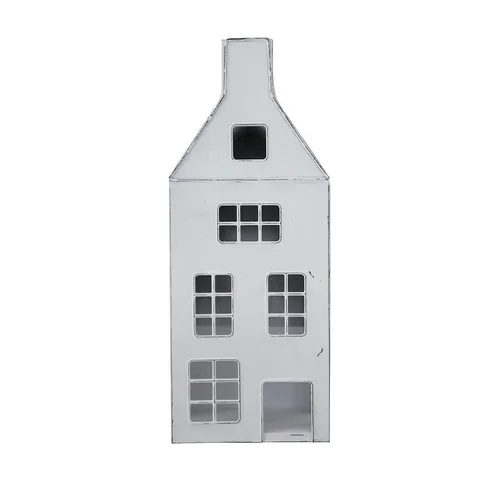 Grafelstein Kerzenlaterne Laterne MAISON weiß shabby chic Metallhaus zum Beleuchten H33cm Dekoha