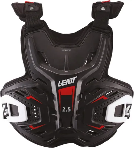 Leatt Chest Protector 2.5 - Black/Red, Unisex - Motorradjacken - Leichter Hartschalen-Brustprotektor mit 3D-Design für optimale Passform und Belüftung, kompatibel mit Leatt Neckbraces.