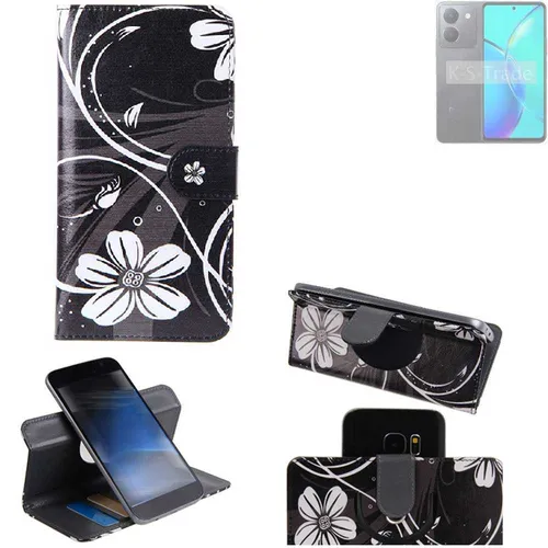 Für Vivo Y36t 360° Schutz Hülle Wallet Case Design Blumen